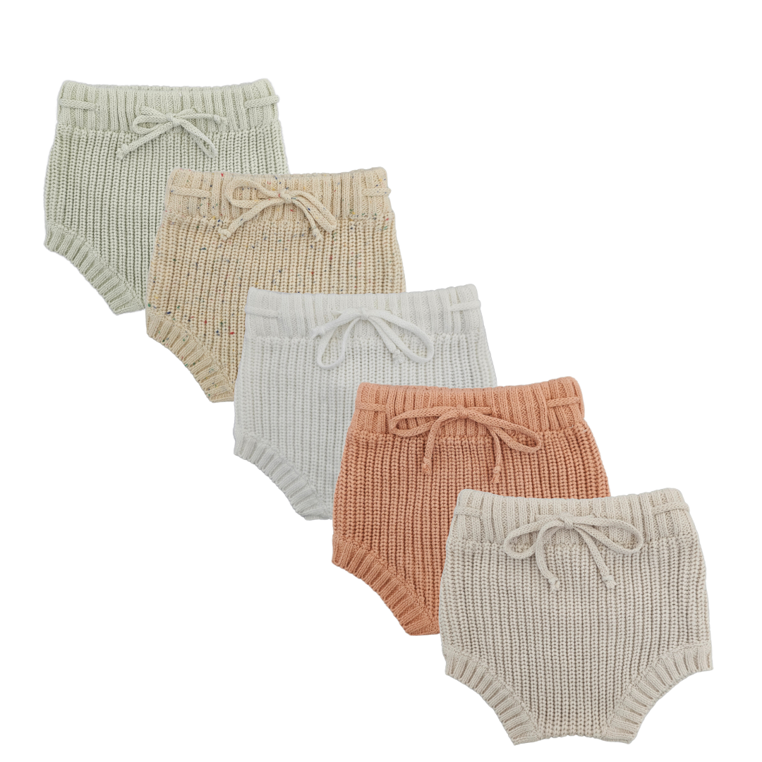 Milk White Chunky Knit Bloomers