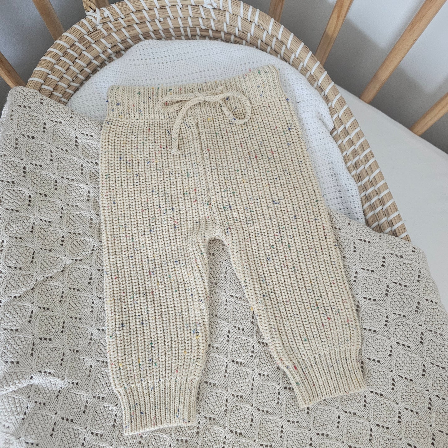 Speckled Sand Chunky Knit Baby Pants