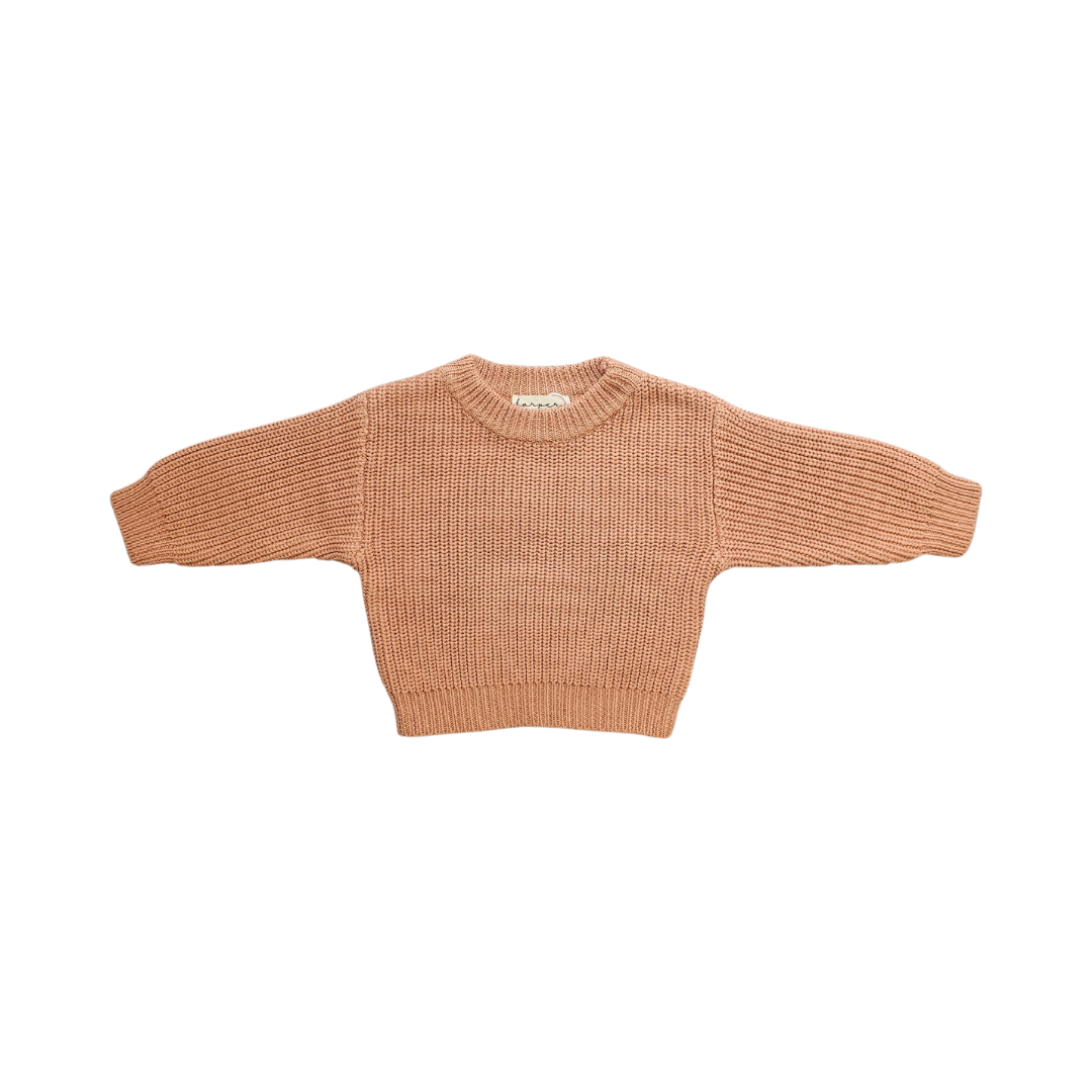 Dusty Clay Chunky Knit Jumper