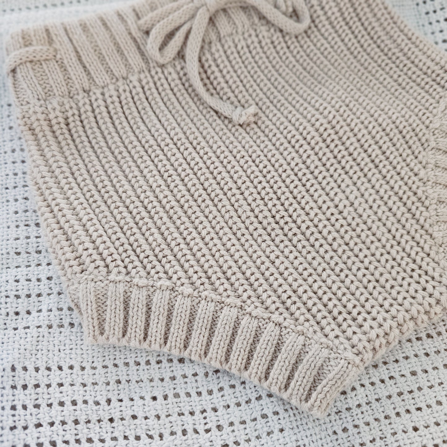 Earthy Taupe Chunky Knit Baby Bloomers