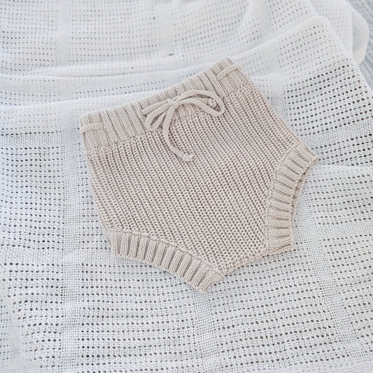 Earthy Taupe Chunky Knit Bloomers
