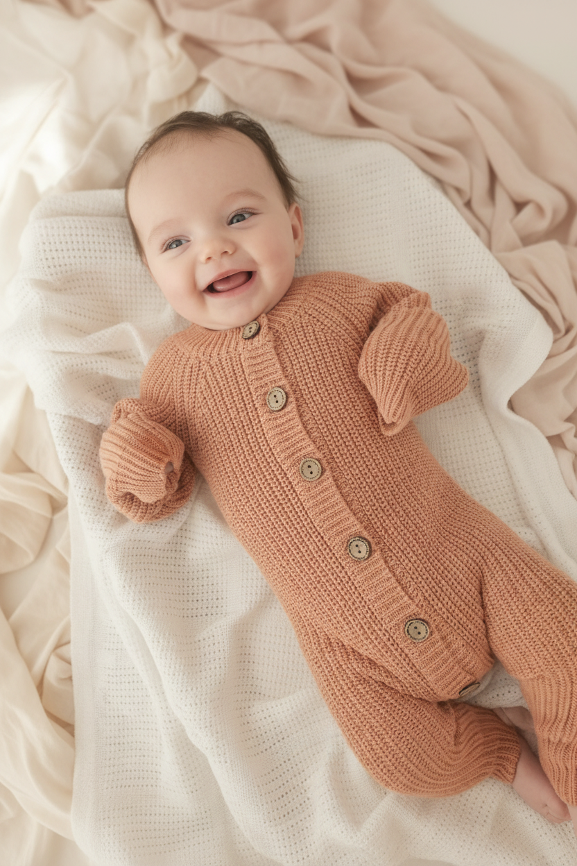 Dusty Clay Newborn Bundle | Organic Cotton 3 Piece Baby Set