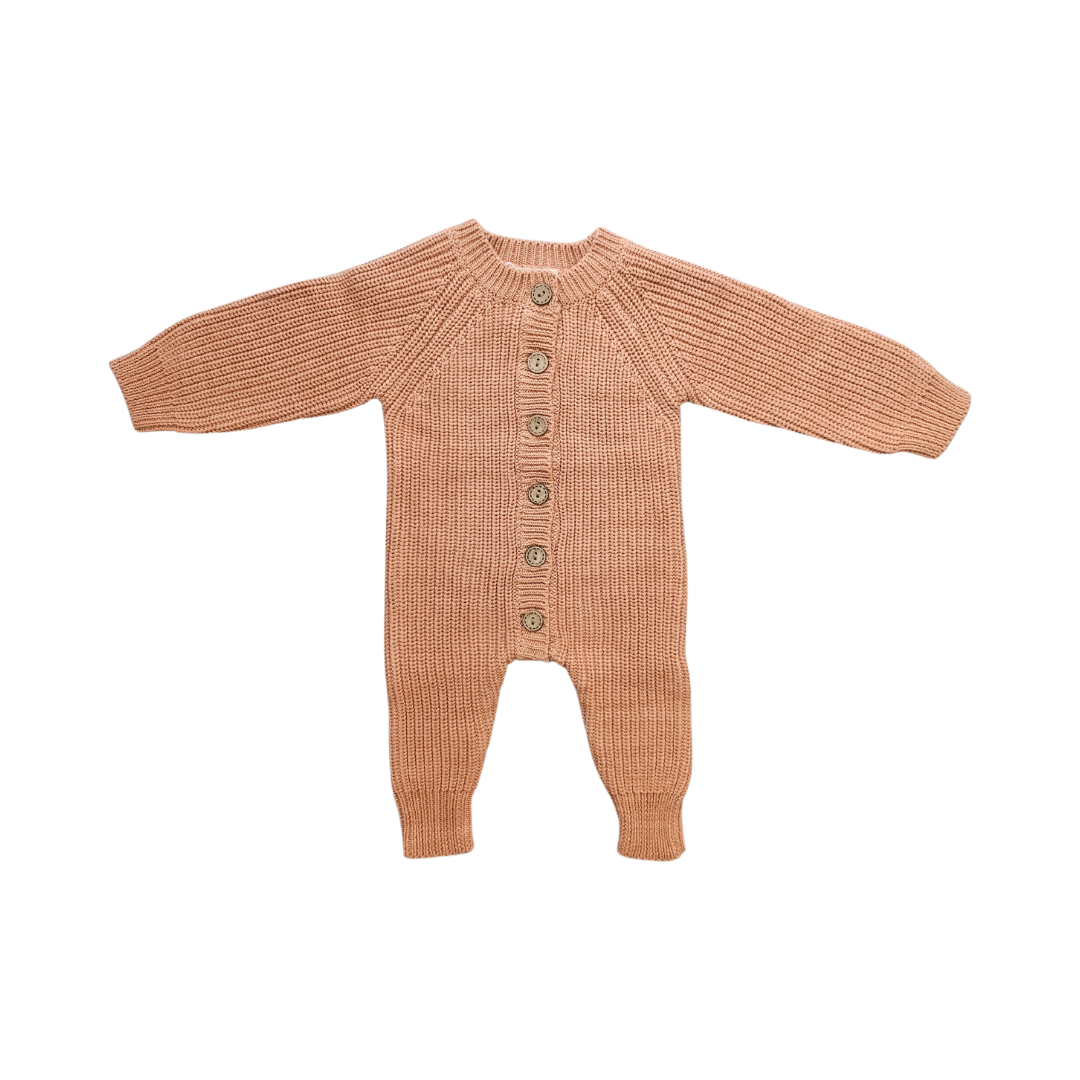 Dusty Clay Chunky Knit Body Suit