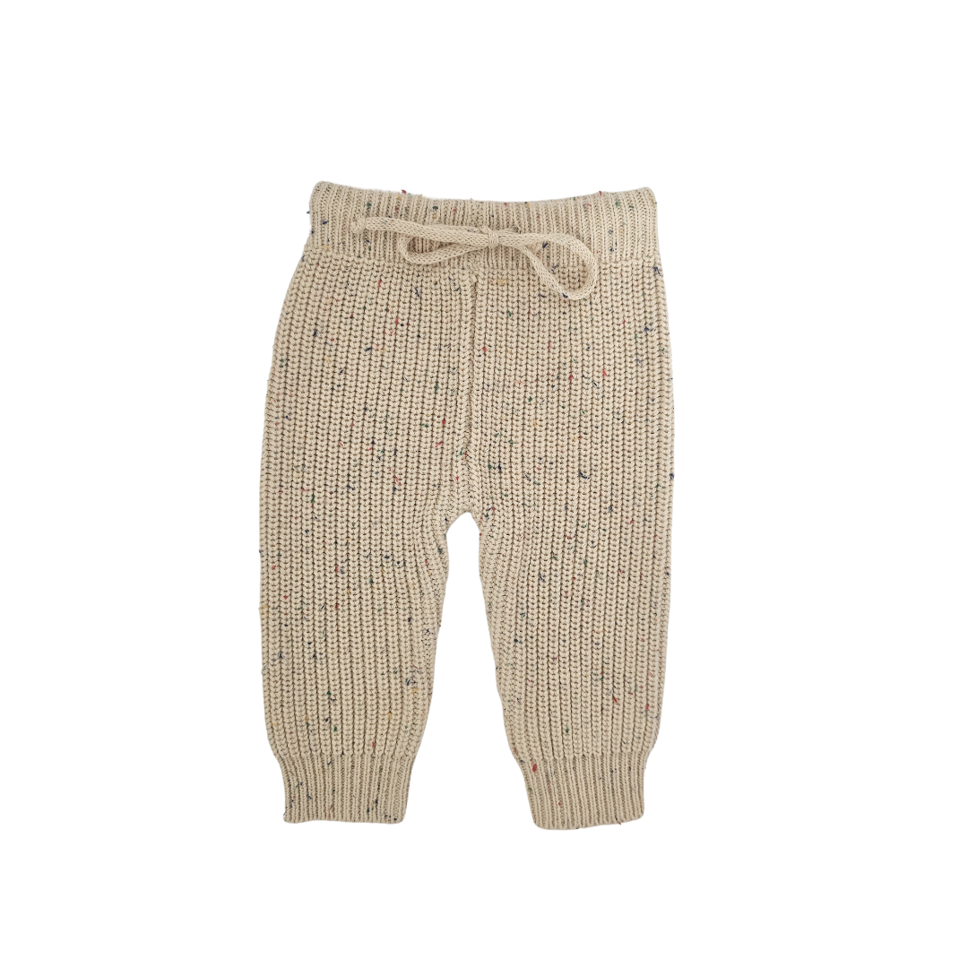 Speckled Sand Chunky Knit Pants