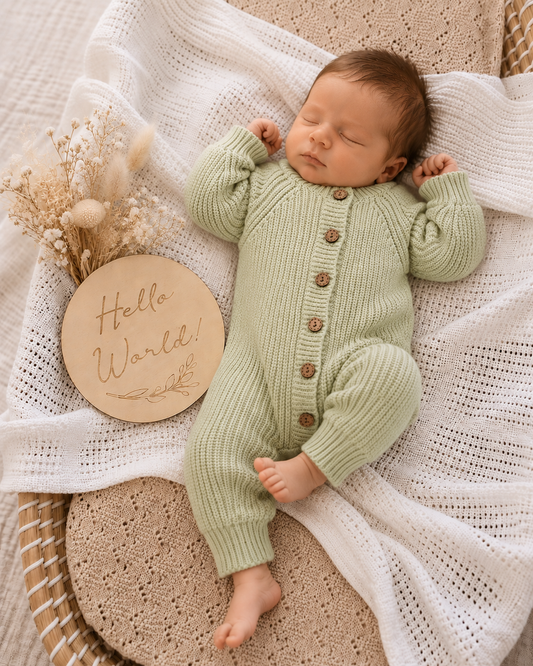 Tea Green Newborn Bundle | Organic Cotton 3 Piece Baby Set
