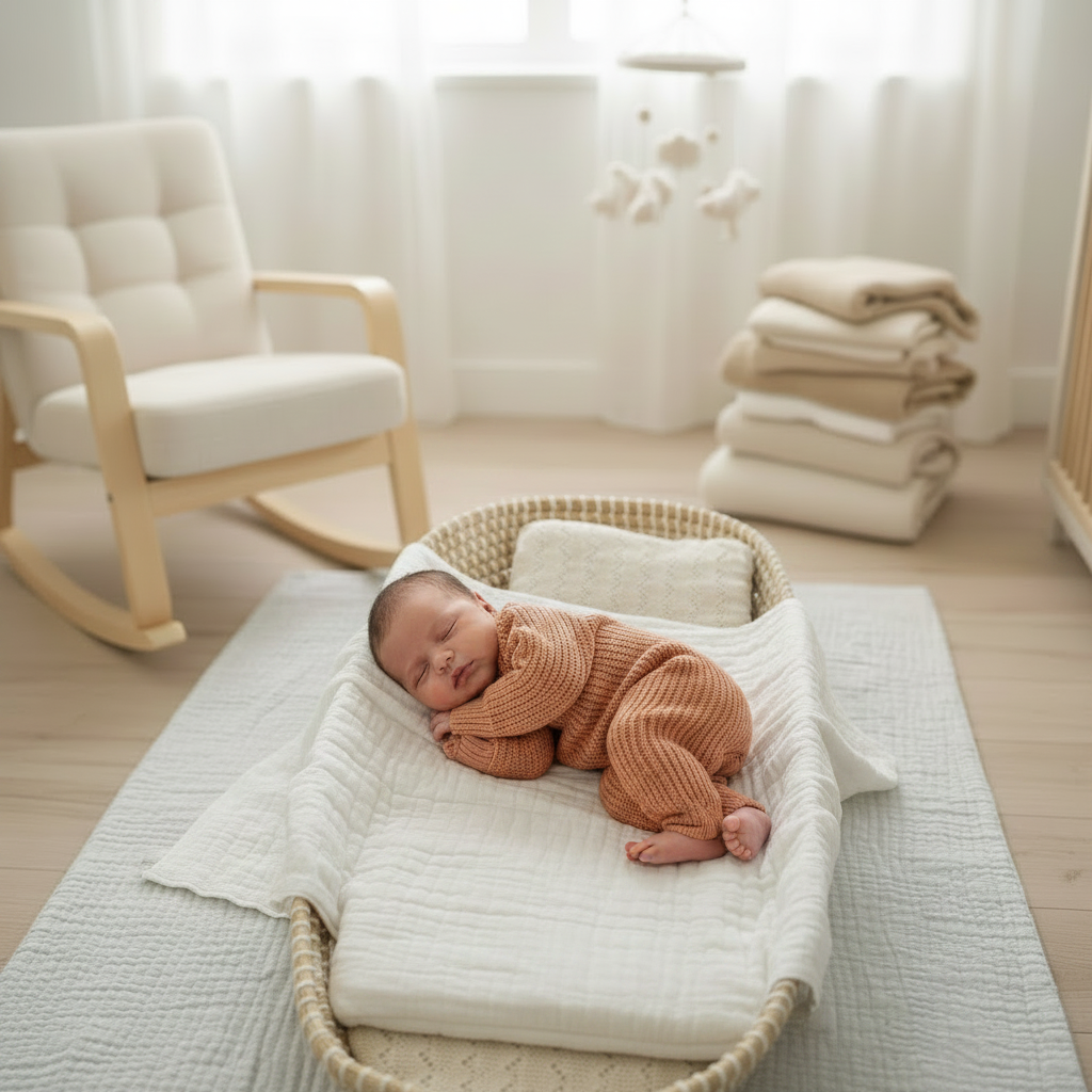 Dusty Clay brown organic cotton knitted newborn long romper 0-3 months