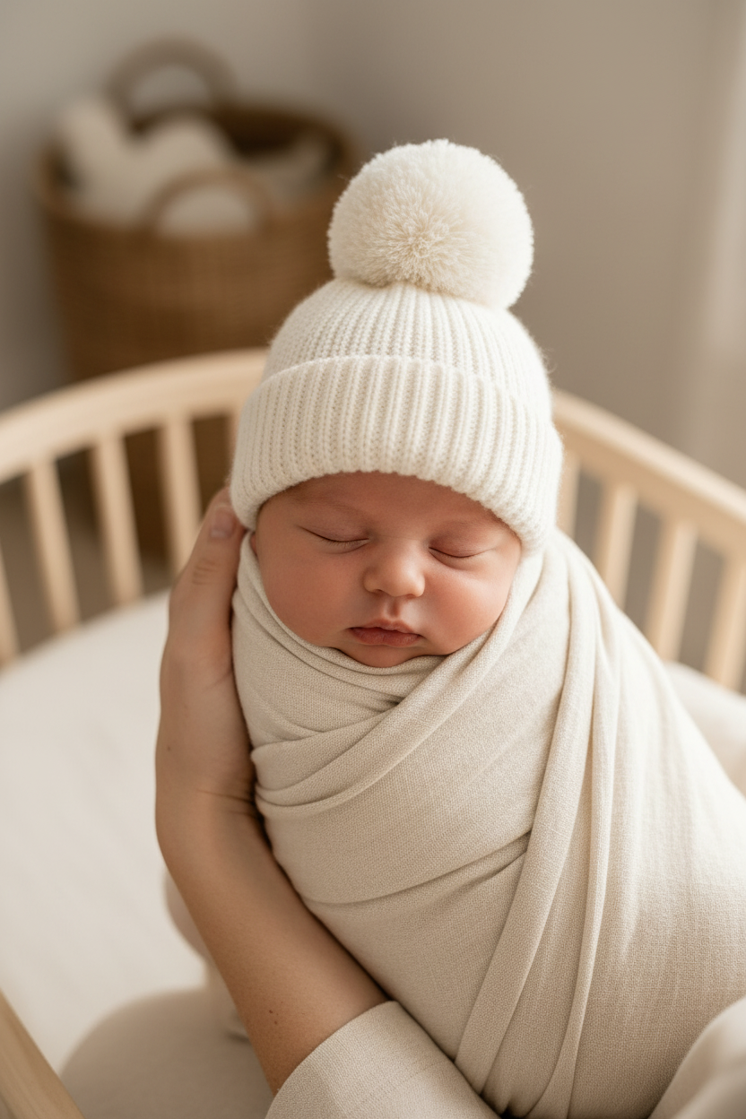 Milk White Beanie Lifestyle