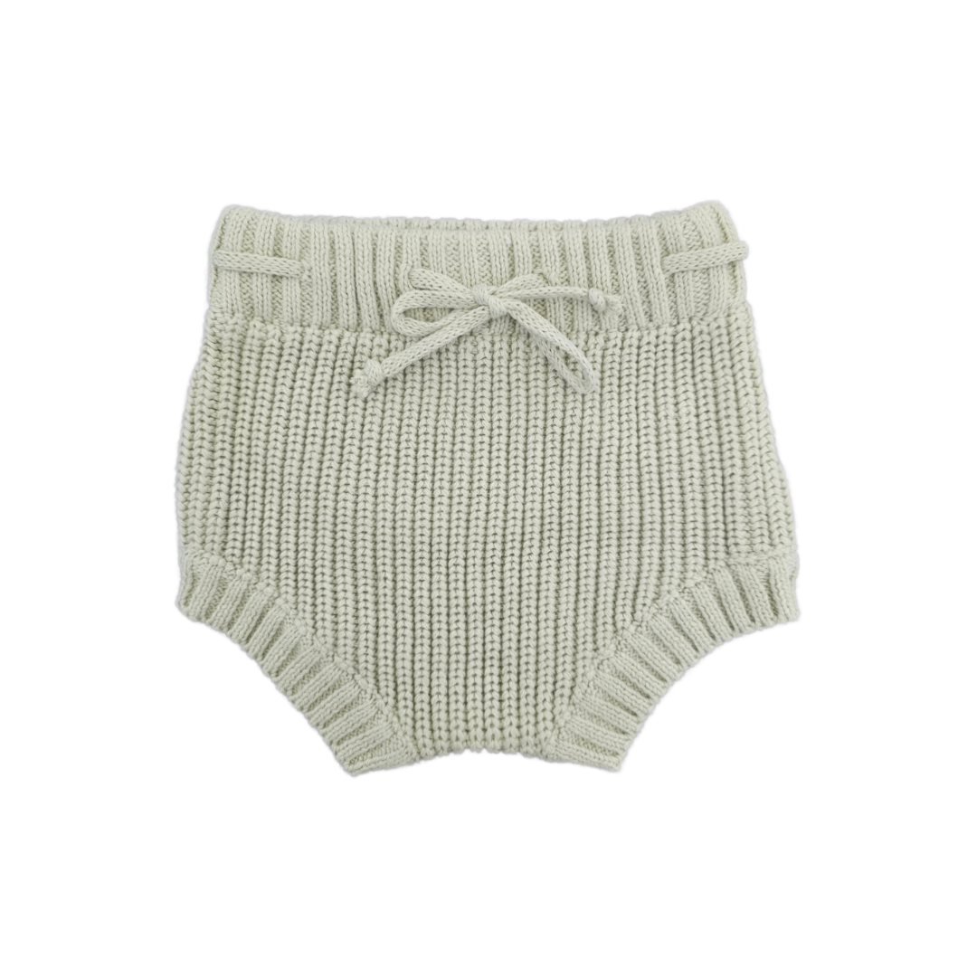 Tea Green Chunky Knit Baby Bloomers