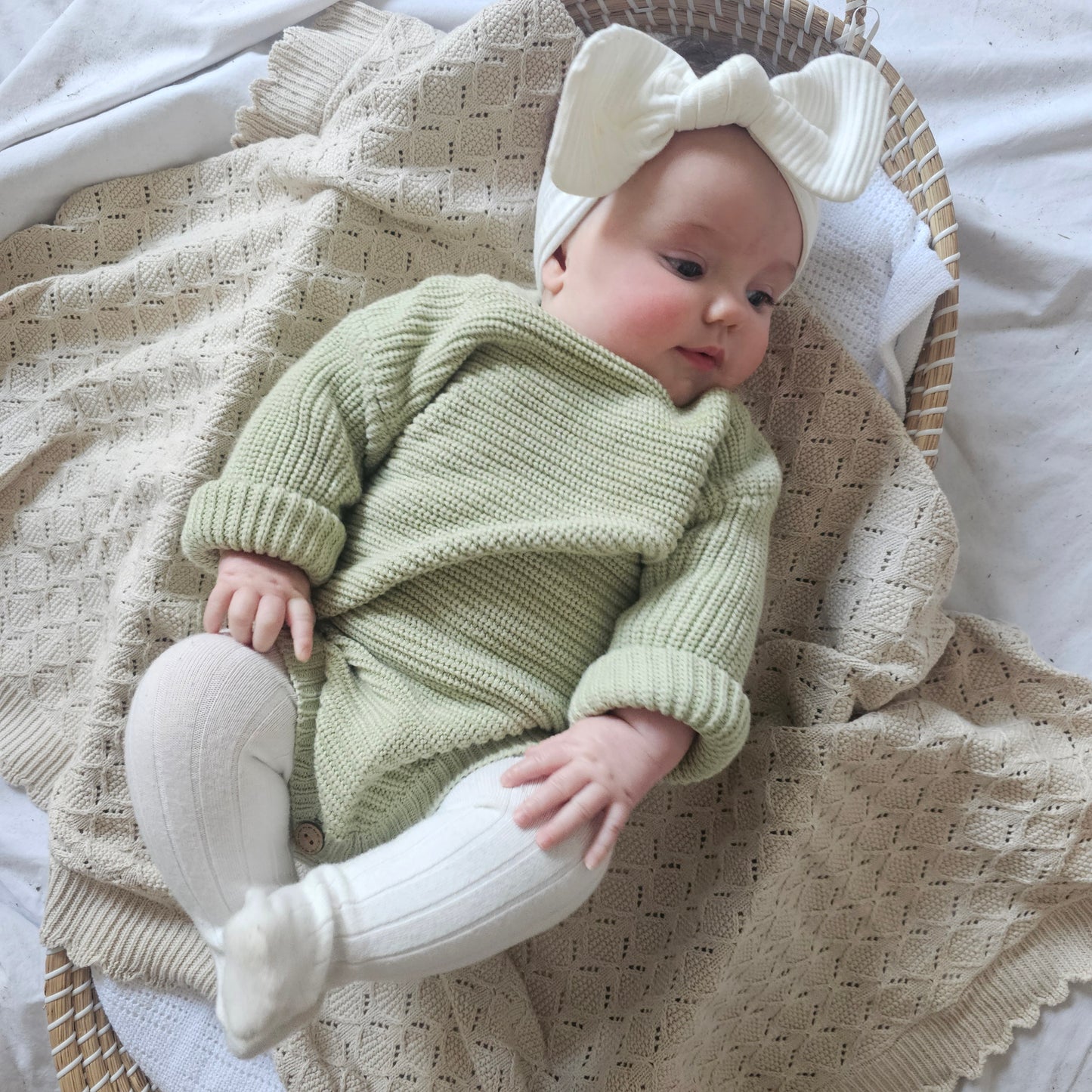 Tea Green Organic Cotton Short Romper