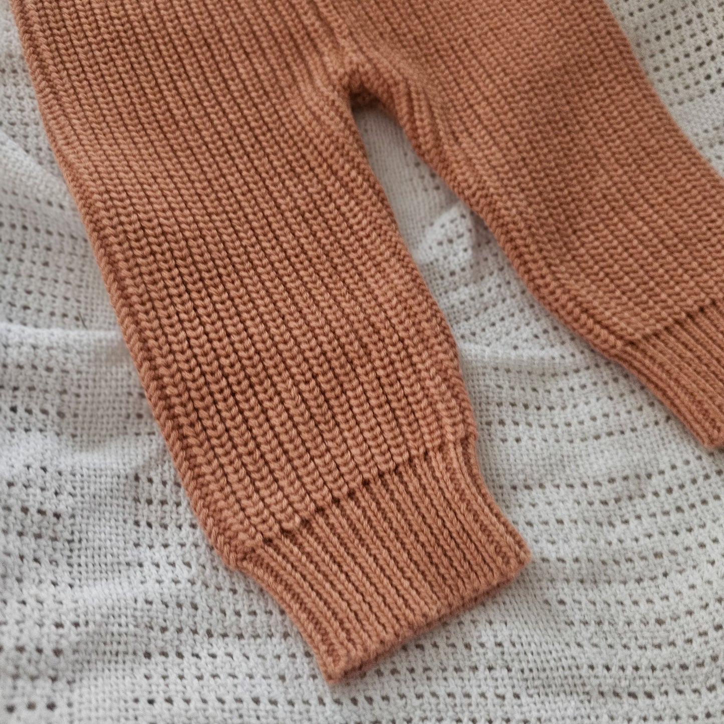 Dusty Clay Chunky Knit Pants