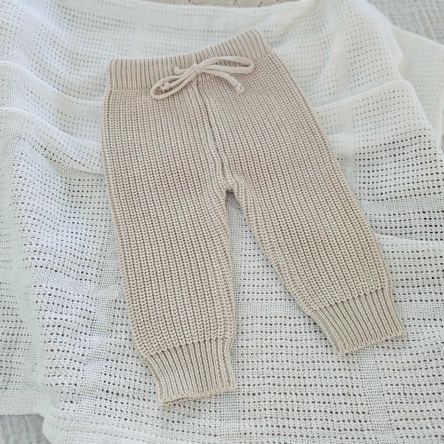 Earthy Taupe Chunky Knit Pants