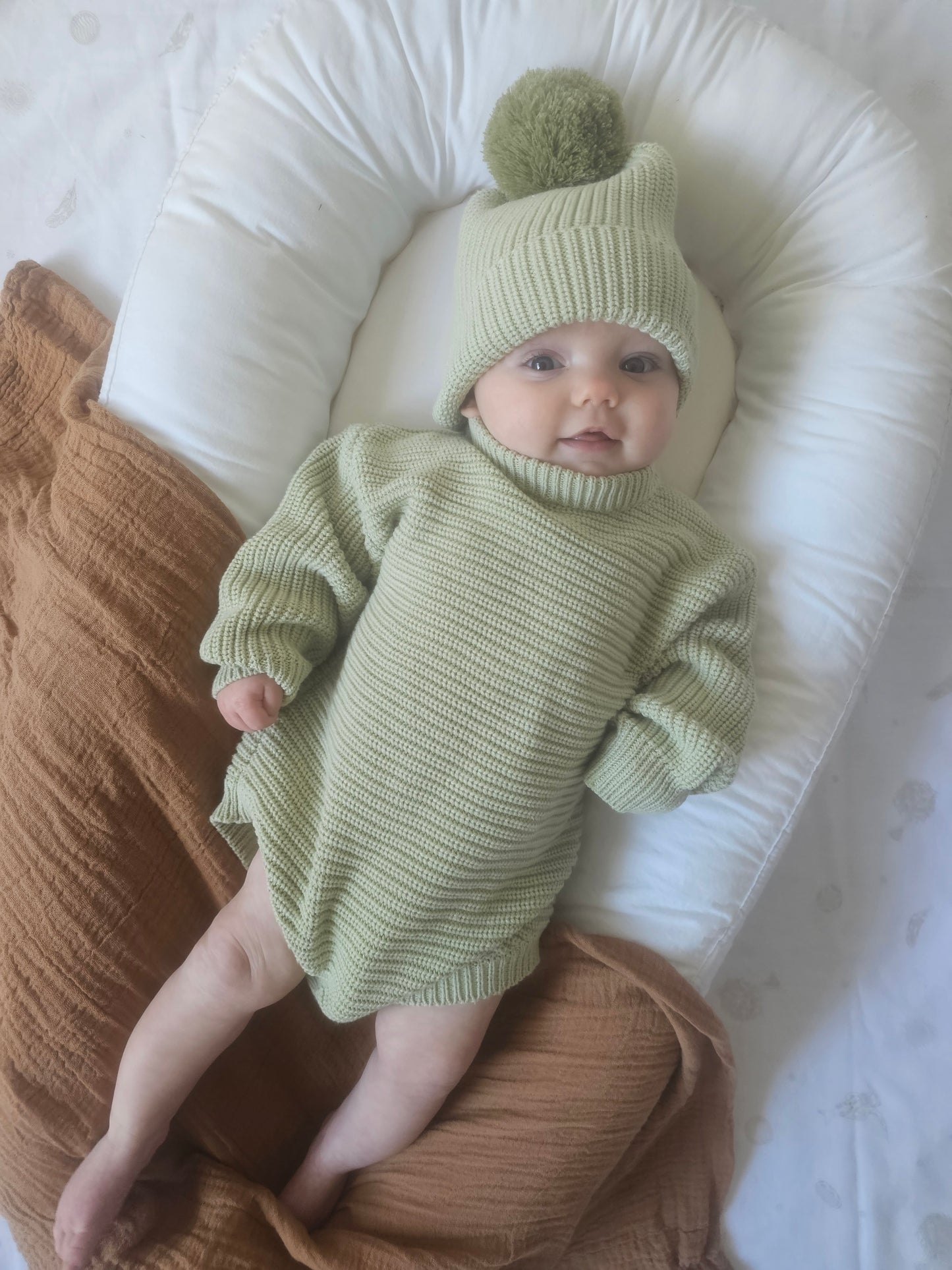 Tea Green Organic Cotton Short Romper