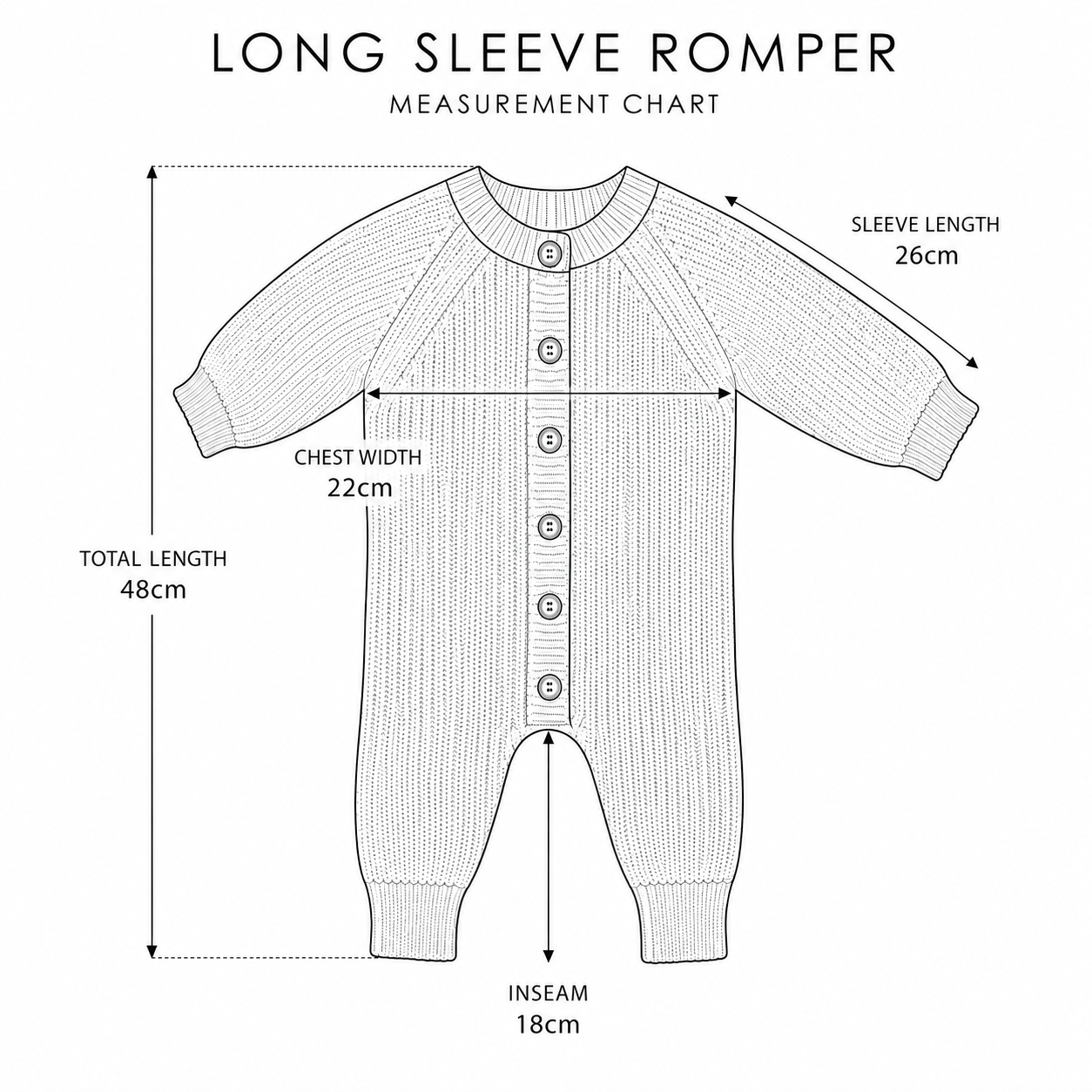 Chocolate Brown Chunky Long Sleeve Baby Romper