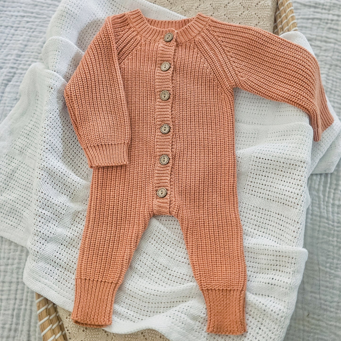Dusty Clay Chunky Knit Body Suit