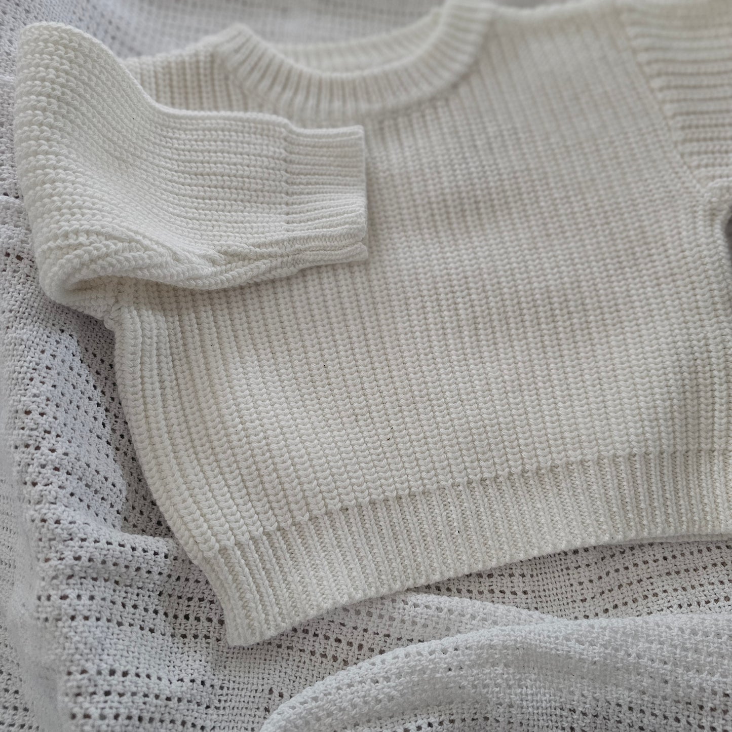Milk White Chunky Knit Jumper