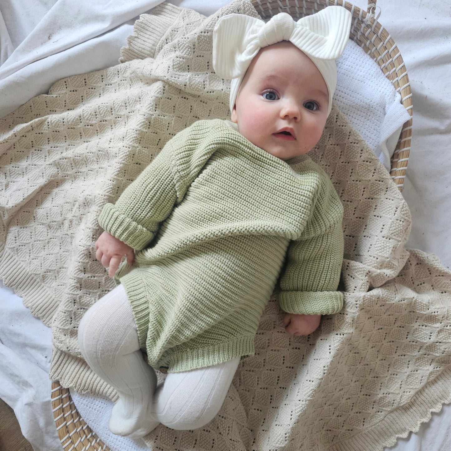 Tea Green Organic Cotton Short Romper