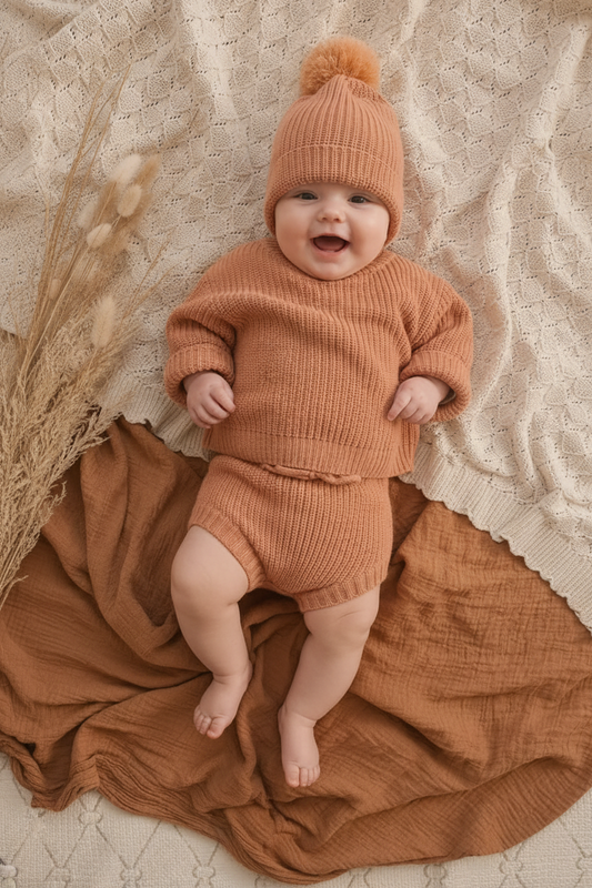Dusty Clay Chunky Knit Bloomers