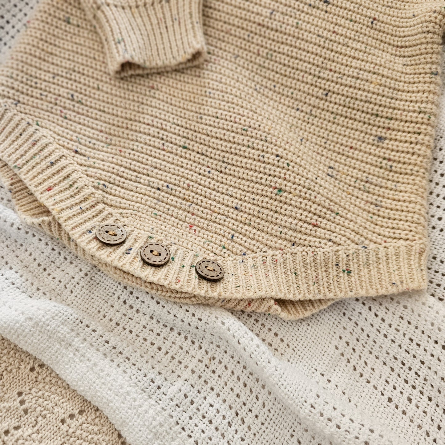 Speckled Sand Chunky Knit Rompers