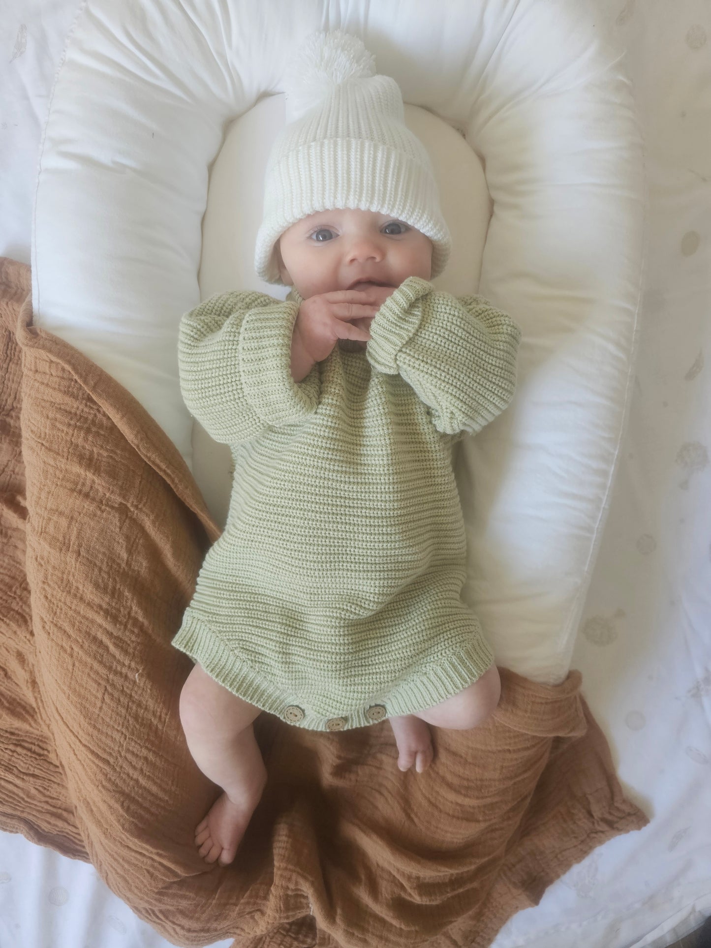 Tea Green Organic Cotton Short Romper