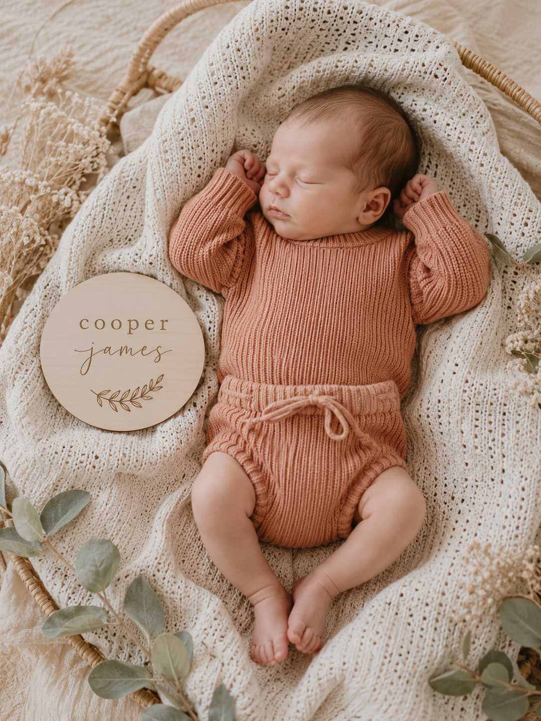 Chunky Knit Baby Bloomers - Dusty Clay