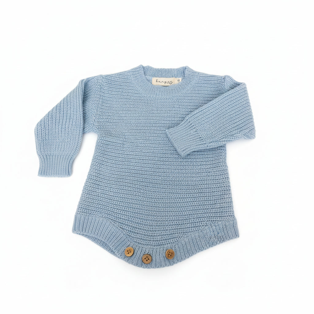 sky blue short romper newborn cotton coming home