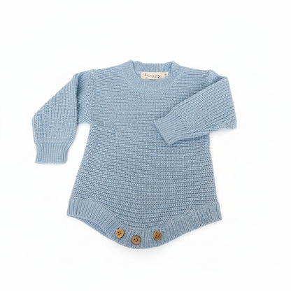 sky blue short romper newborn cotton coming home
